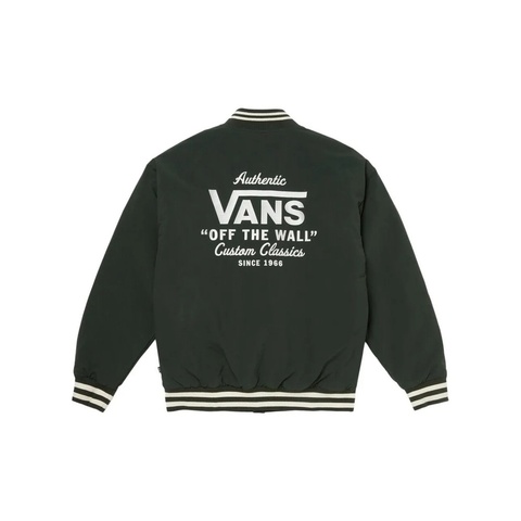 VANS范斯2025男子LOGO BASEBALL JACKET厚棉服VN000GZMBZ0