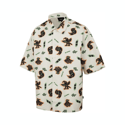 VANS范斯2025男子FUNKY ANIMAL SS SHIRT短袖衬衫VN000NNEEFW