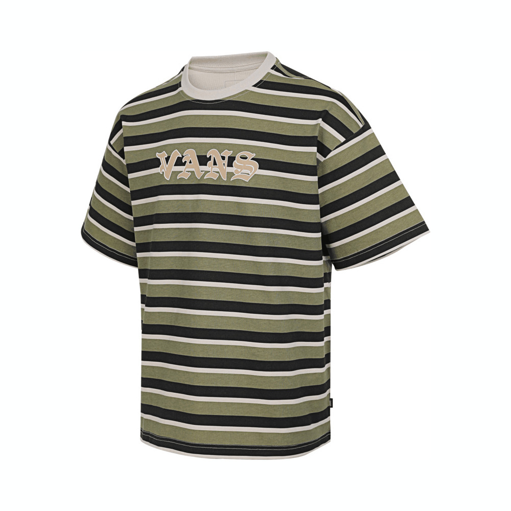 VANS范斯2025男子TP STRIPES SS TEE针织无领短TVN000NJFEFI