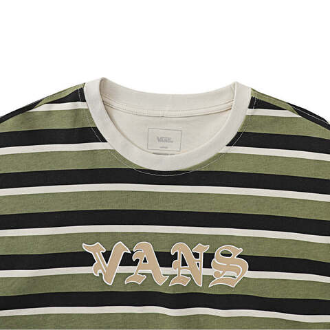 VANS范斯2025男子TP STRIPES SS TEE针织无领短TVN000NJFEFI