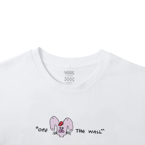 VANS范斯2025女子RABBIT SS TEE针织无领短TVN000QF6WHT