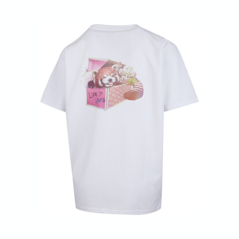 VANS范斯2025女子LESSER PANDA GFX TEE针织无领短TVN000RP2WHT