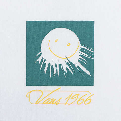 VANS范斯2025男子LR SMILE SUN SS TEE针织无领短TVN000NN2WHT