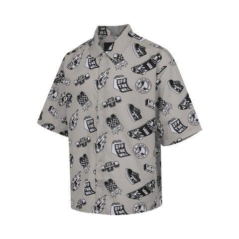 VANS范斯2025男子MISC AOP SS SHIRT短袖衬衫VN000RA8FGR