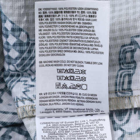 VANS范斯2025男子MISC AOP SS SHIRT短袖衬衫VN000RA8FGR