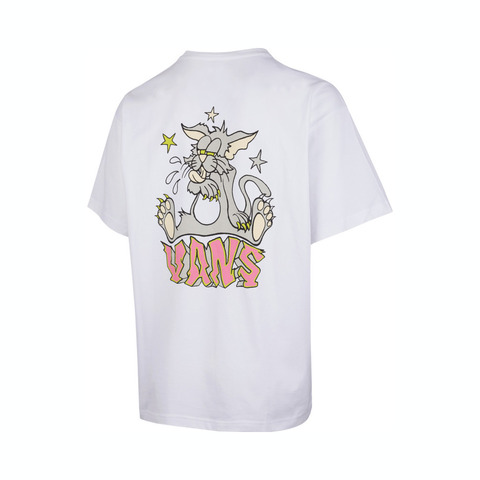 VANS范斯2025男子CAT GFX SS TEE针织无领短TVN000NNFWHT