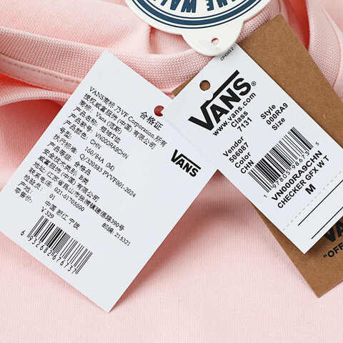 VANS范斯2025女子CHECKER GFX W TEE针织无领短TVN000RA9CHN