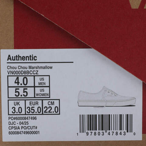 VANS范斯2025女子AuthenticCLVN000D8BCCZ