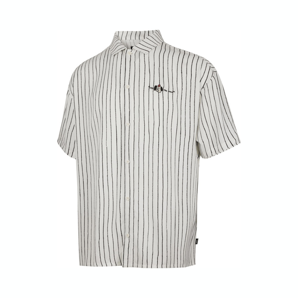 VANS范斯2025男子DOG STRIPE SS SHIRT短袖衬衫VN000QF5FAZ