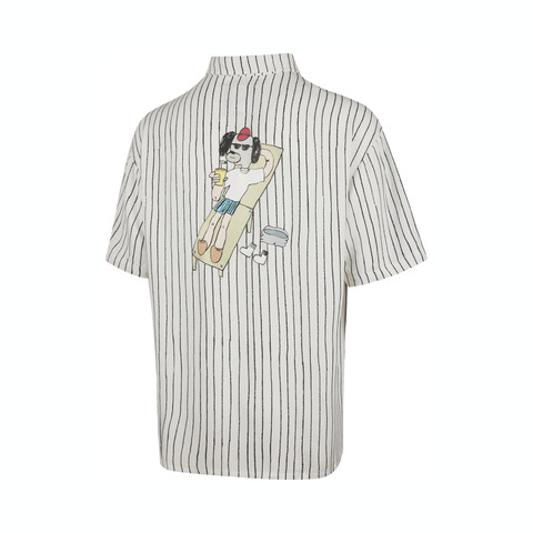 VANS范斯2025男子DOG STRIPE SS SHIRT短袖衬衫VN000QF5FAZ