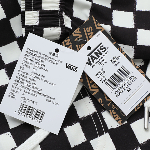 VANS范斯2025女子DOODLE CHECKER SHORTS梭织短裤VN000QF7FBA