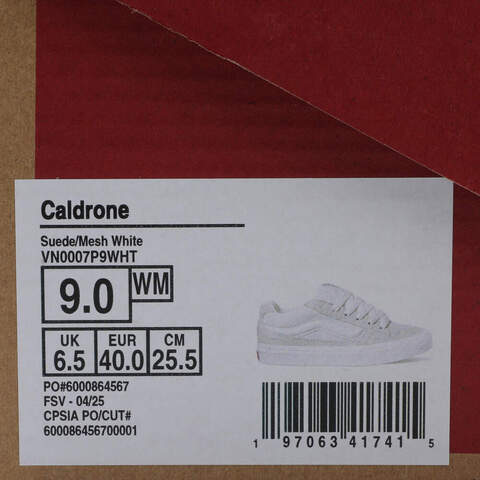 VANS范斯2025女子CaldroneCLVN0007P9WHT