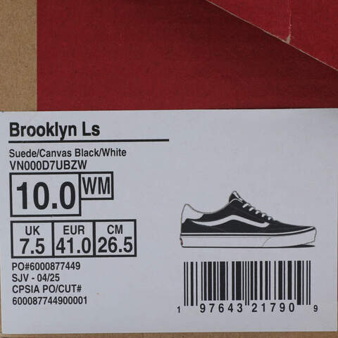 VANS范斯2025女子Brooklyn LSCLVN000D7UBZW