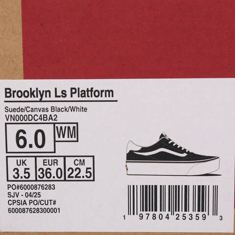 VANS范斯2025女子Brooklyn LS PlatformCLVN000DC4BA2