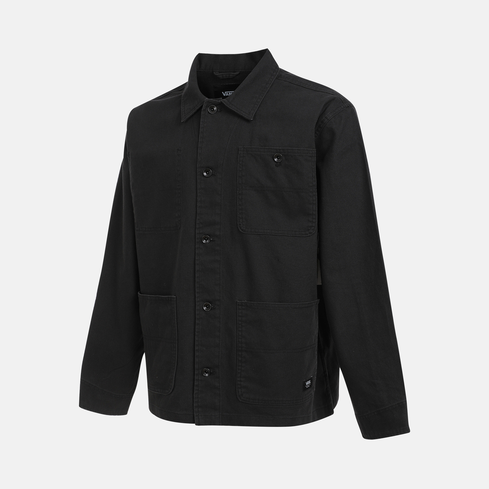 VANS范斯2025男子Drill Chore Canvas Jacket梭织连帽外套VN000KV1BLK