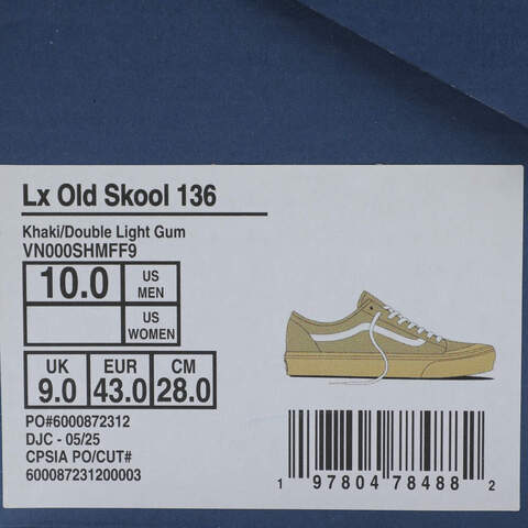 VANS范斯2025中性LX Old Skool 136CLVN000SHMFF9