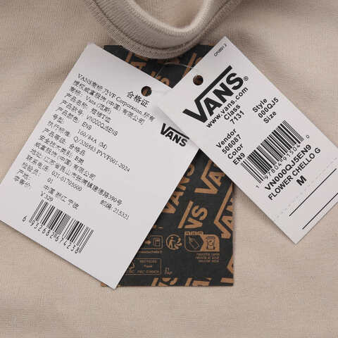 VANS范斯2025女子FLOWER CHELLO GFX TEE针织无领短TVN000QJ5EN9