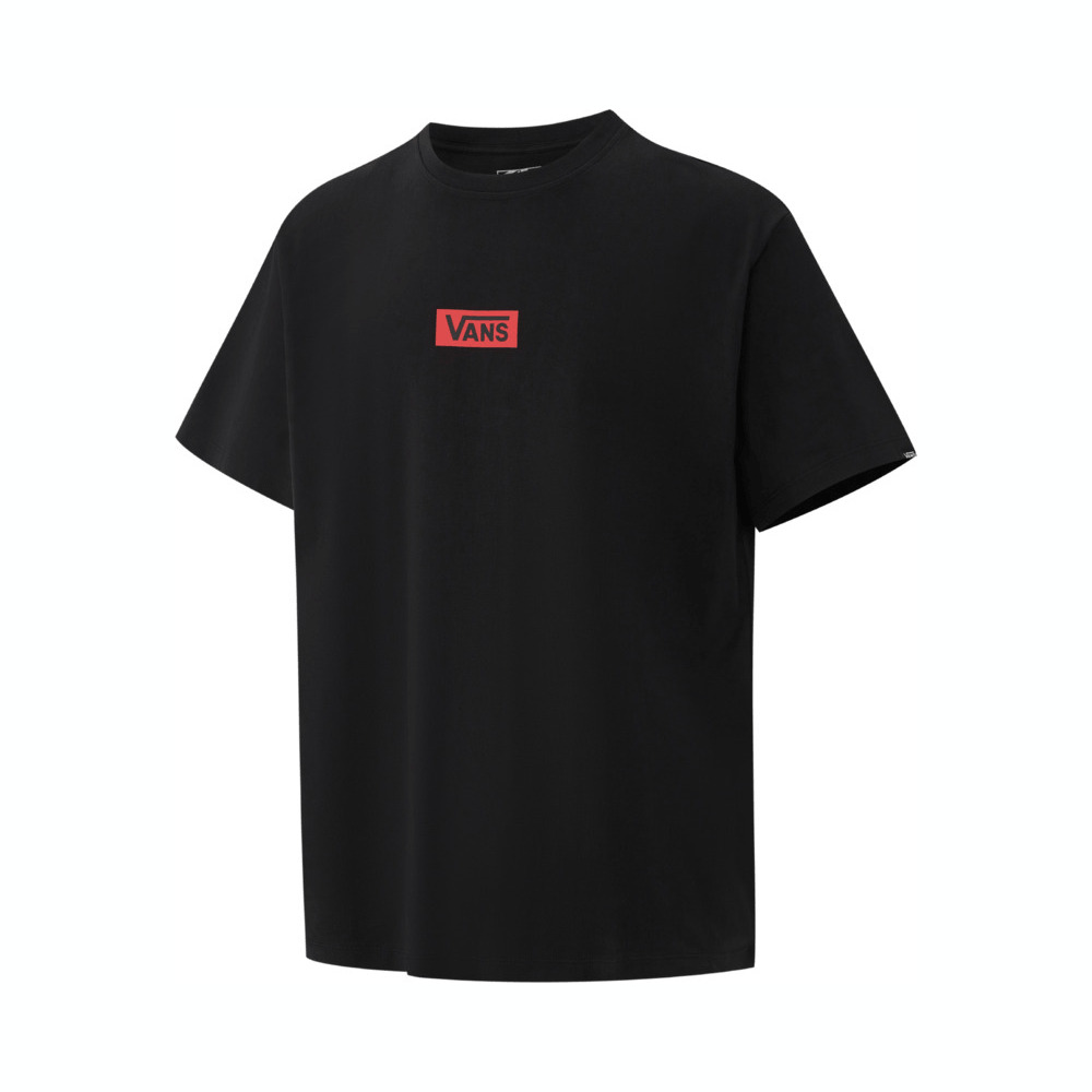 VANS范斯2025男子SMALL BOX LOGO TEE针织无领短TVN000QWMBLK