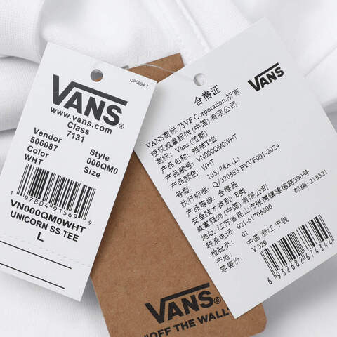 VANS范斯2025女子UNICORN SS TEE针织无领短TVN000QM0WHT