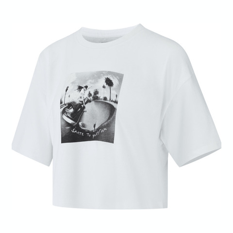 VANS范斯2025女子Rhythm Relaxed Crop ss针织无领短TVN000RCHWHT