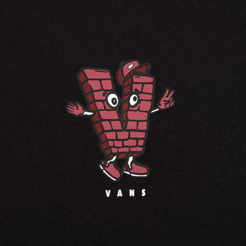 VANS范斯2025男子BRICK GFX TEE针织无领短TVN000QNEBLK
