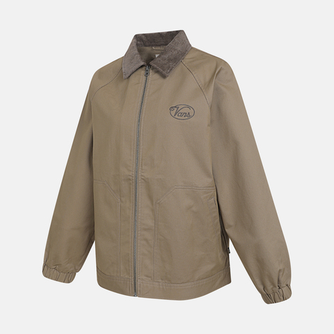 VANS范斯2025女子TWILL WORKWEAR JACKET梭织连帽外套VN000QKFEMF