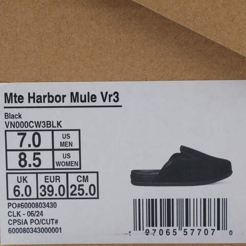 VANS范斯2025中性MTE Harbor Mule VR3CLVN000CW3BLK