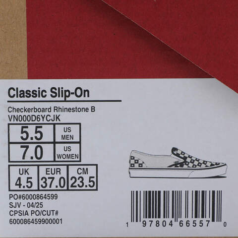 VANS范斯2025中性Classic Slip-OnCLVN000D6YCJK