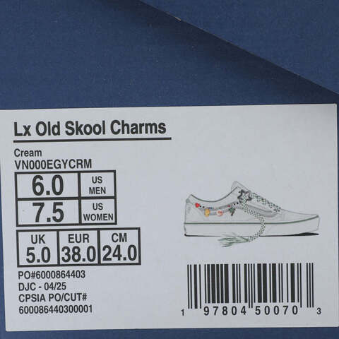VANS范斯2025中性LX Old Skool CharmsCLVN000EGYCRM
