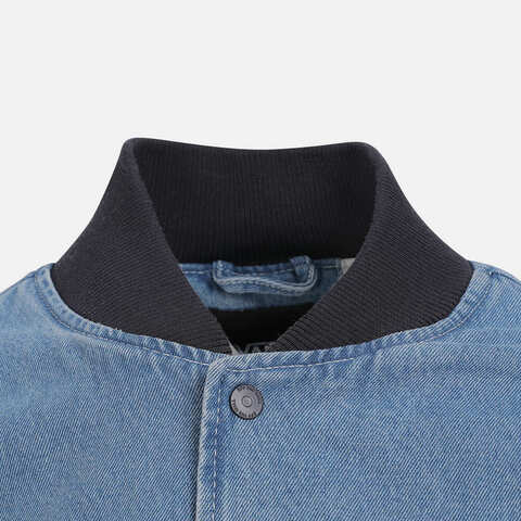 VANS范斯2025男子Denim Baseball Jacket梭织连帽外套VN000P7ECDX