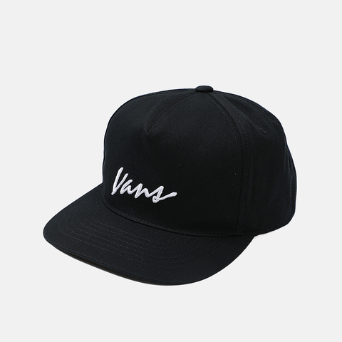 VANS范斯2025中性Classic Script Snapback弯沿帽VN000QAGBLK