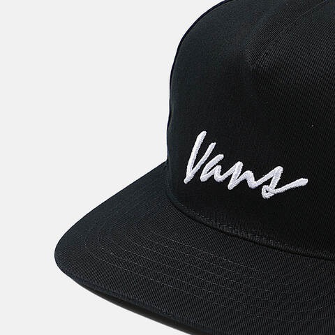 VANS范斯2025中性Classic Script Snapback弯沿帽VN000QAGBLK