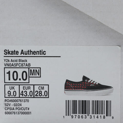 VANS范斯2025中性Skate AuthenticCLVN0A5FC87AB