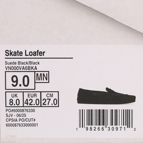 VANS范斯2025中性LOAFERCLVN000VA6BKA