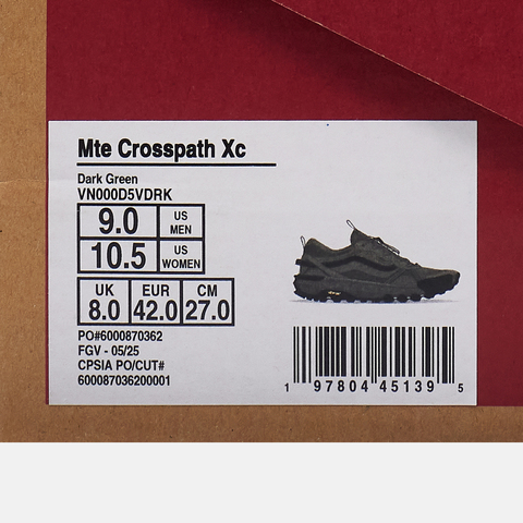 VANS范斯2025中性MTE Crosspath XCCLVN000D5VDRK