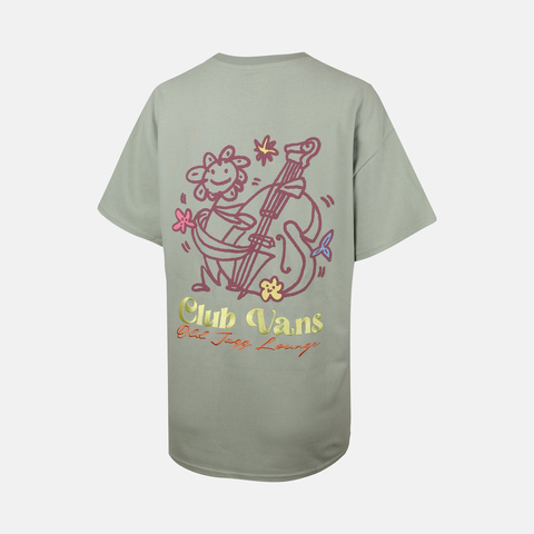 VANS范斯2025女子FLOWER CHELLO GFX TEE针织无领短TVN000QJ5EMW