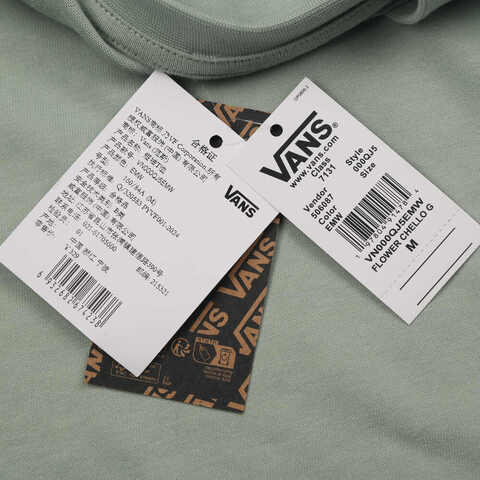 VANS范斯2025女子FLOWER CHELLO GFX TEE针织无领短TVN000QJ5EMW