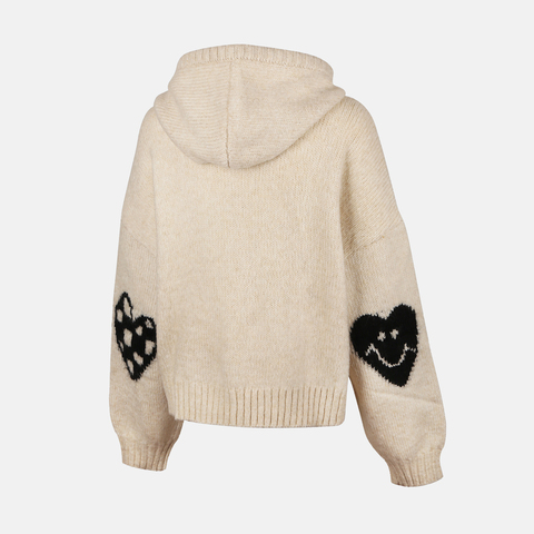 VANS范斯2025女子Kawaii Sweater Hoodie针织连帽卫衣VN000R52FS8