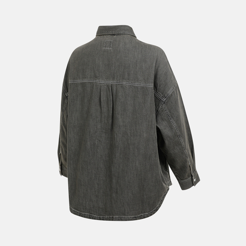 VANS范斯2025女子LOOSE DENIM SHACKET梭织长袖衬衫VN000QP36ZA