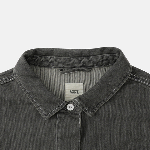 VANS范斯2025女子LOOSE DENIM SHACKET梭织长袖衬衫VN000QP36ZA