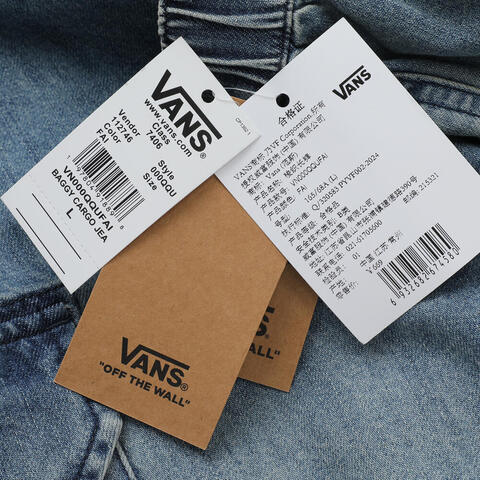 VANS范斯2025女子BAGGY CARGO JEANS梭织长裤VN000QQUFAI