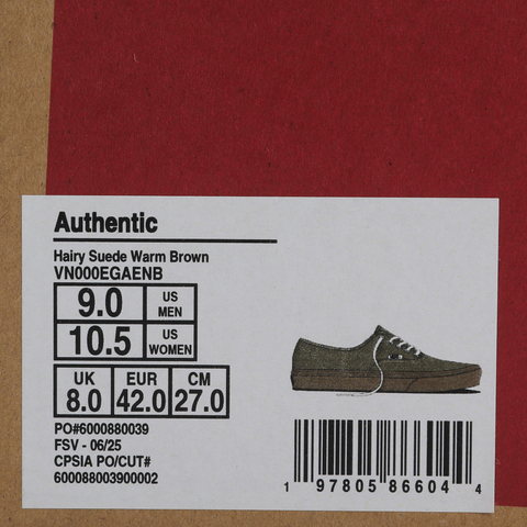 VANS范斯2025中性AuthenticCLVN000EGAENB