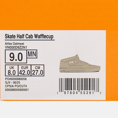 VANS范斯2025中性Skate Half Cab WaffleCupCLVN000D9Z2N1
