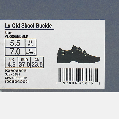 VANS范斯2025中性LX Old Skool BuckleCLVN000EEDBLK
