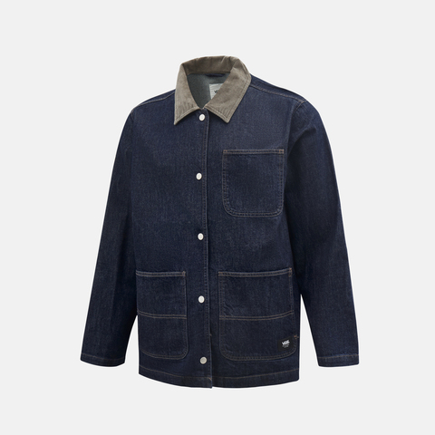 VANS范斯2025女子DENIM CHORE JACKET梭织连帽外套VN000RVECRF