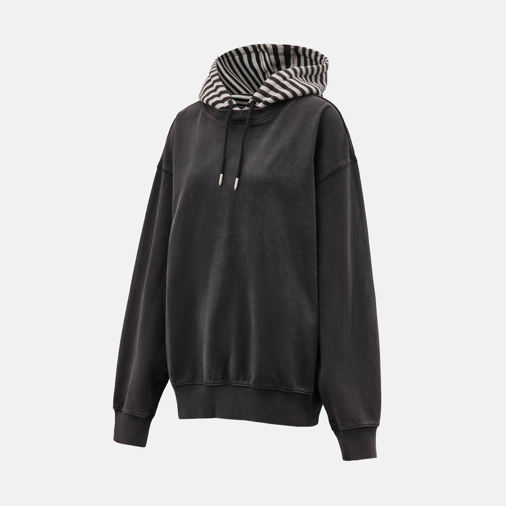 VANS范斯2025女子Effy Hooded Crew针织连帽卫衣VN000R3FBLK