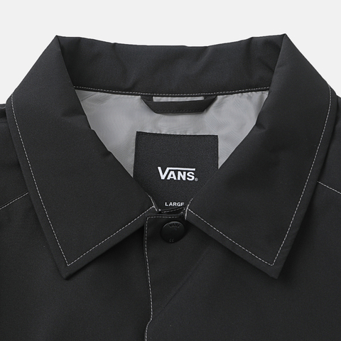 VANS范斯2025男子CONTRAST STITCH COACH梭织连帽外套VN000QMEBLK