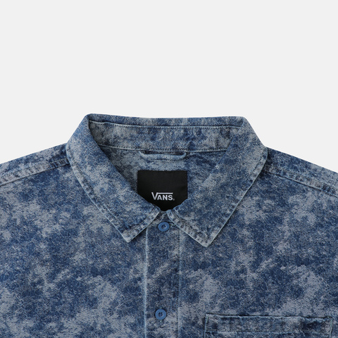 VANS范斯2025男子JACQUARD DENIM SHIRT梭织长袖衬衫VN000QNHFAH