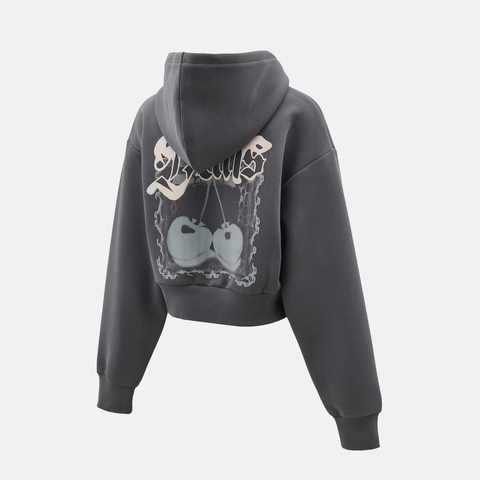 VANS范斯2025女子CHERRY ZIP HOODIE针织连帽卫衣VN000QQ31O7