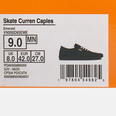 VANS范斯2025中性Skate Curren CaplesCLVN000D85EME